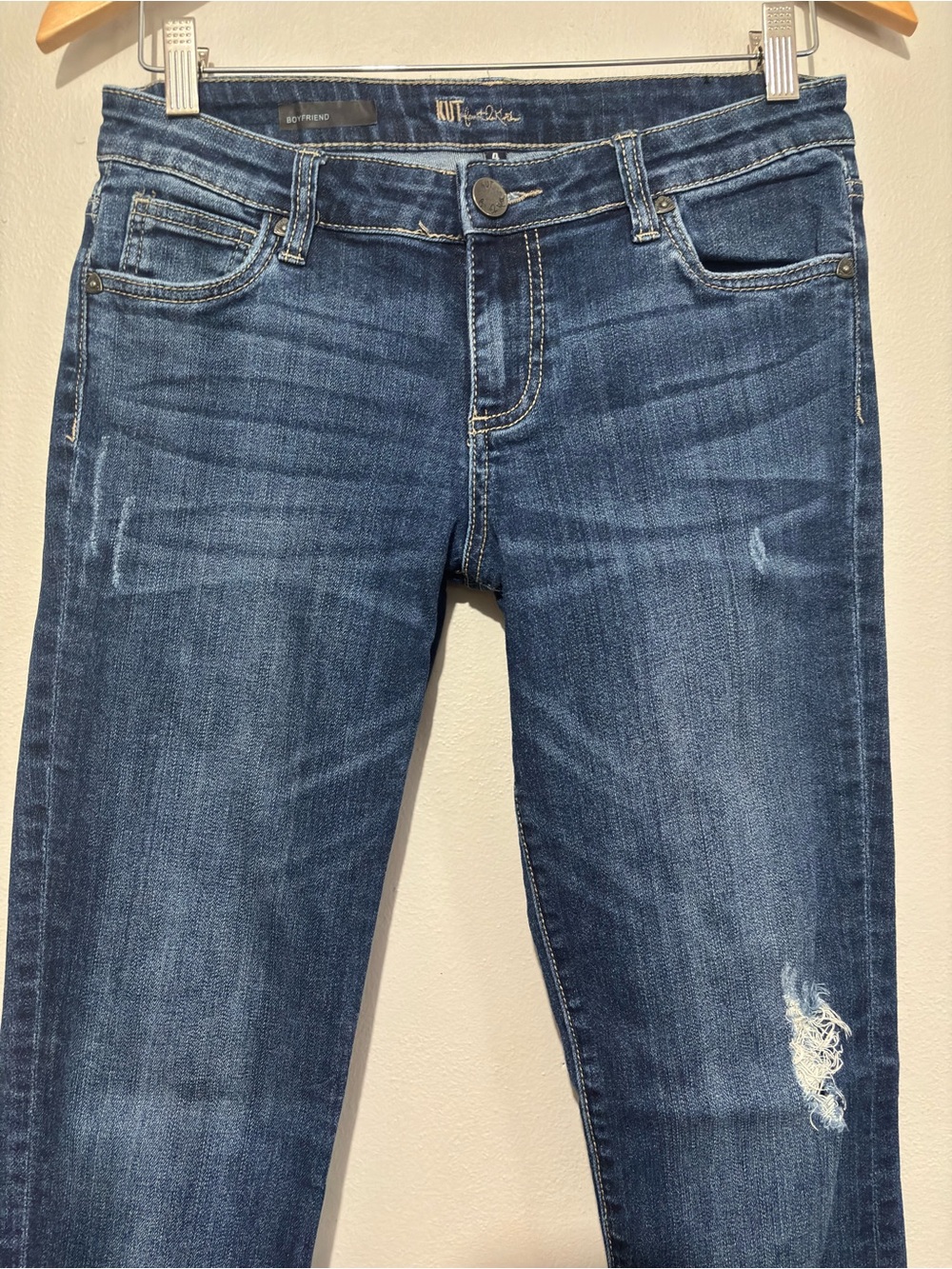 Kut from the Kloth Boyfriend Jeans Size 4 Dark Blue Wash - Picture 2 of 8
